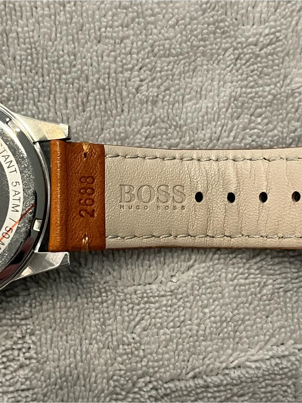 Hugo Boss Men's Blue Dial Brown Leather Strap Pilot Edition Watch